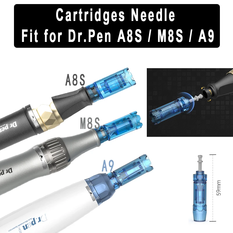 Dr.pen M8S, A9, A8S, ULTIMA -cartucho de agujas para Derma pen Bayonet, 12 /18/24/36 /42 Pines, Nano microagujas MTS, 20/5 piezas