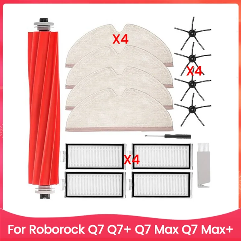 SANQ 15PCS Replacement Parts Forroborock Q7 Q7+ Q7 Max Q7 Max+ Vacuum Clener Accessories Main Side Brush Filter Mop Cloth