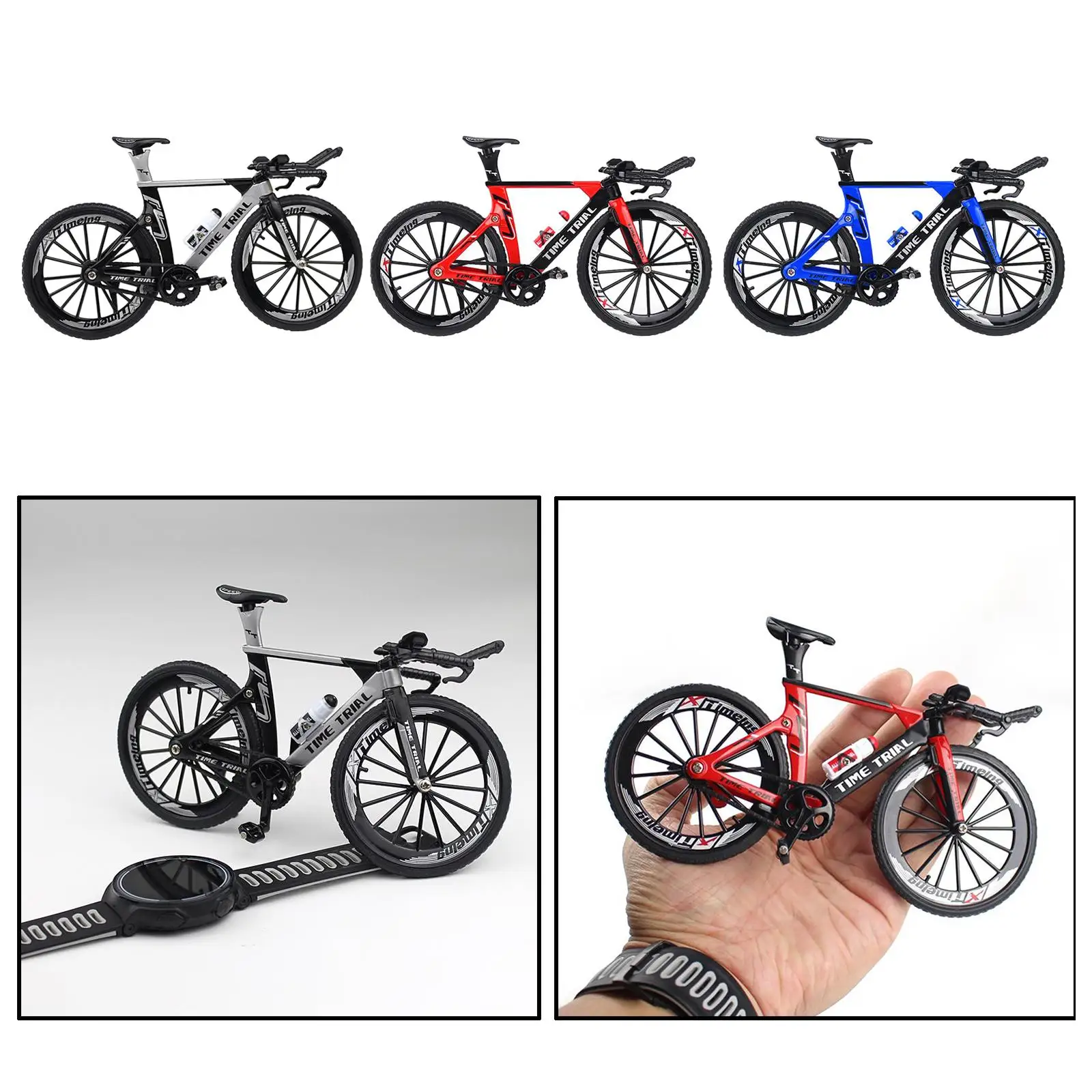 Miniatura di Bicicletta da Montagna 1/10, Giocattolo da Dito, Regalo per Bambini, Decorazione per Casa e Ufficio, Collezione da Scrivania