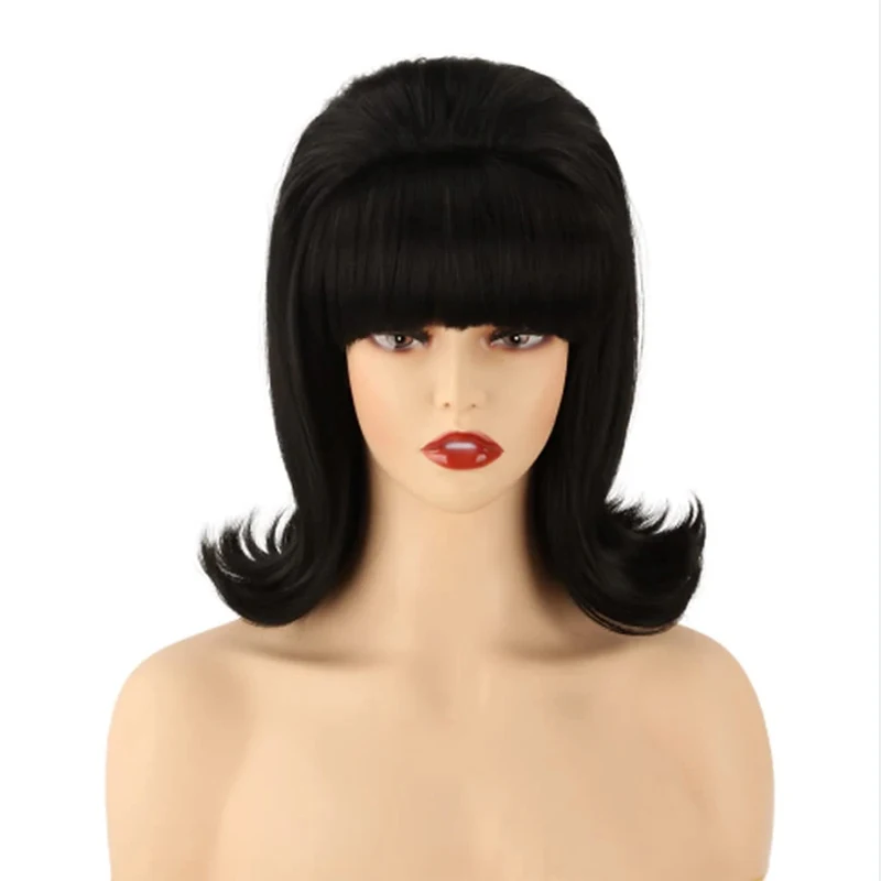 HAIRJOY Kunsthaar Damen Flip Perücken 70er Pinup Perücken 60er Retro Beehive Stil Vintage Look Halloween Kostüm Perücke – Detail 16