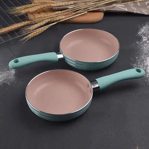 Household Mini Maifan Stone Frying pan, Breakfast Egg Wok, Pink, Green, Blue, Smooth Background, Silicone Fist 10 Main Sales Pink Pin - №2