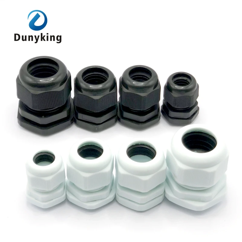 

Waterproof Cable Gland 10pcs Cable entry IP68 PG7 for 3-6.5mm PG9 PG11 PG13.5 PG16 PG19/21/ White Black Nylon Plastic Connector