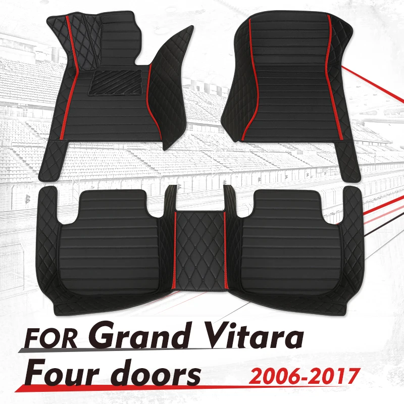 

Car floor mats for Suzuki Grand Vitara (Four doors) 2006-2009 2010 2011 2012 2013 2014 2015 2016 2017 auto foot Pads automobile