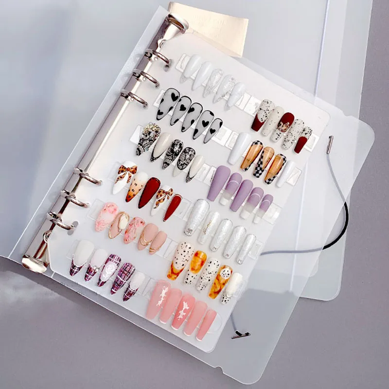 

Nail Gel Polish Color Display Storage Book Glass Nail Color Beads Wearable Manicure Storage Album Tool Nail Art Tools