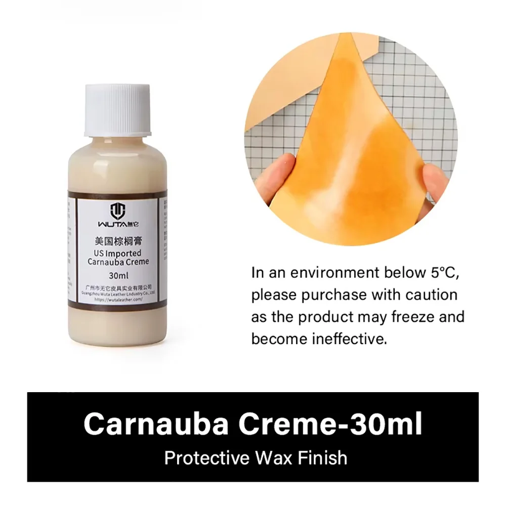 WUTA 1 x 30 ml Lederkanten-Finish, Tokonole, Zahnfleisch, pflanzlich gegerbtes Leder, Kantenversiegelungsbeschichtung, Carnauba-Creme, schützendes Wachs-Finish – Detail 9