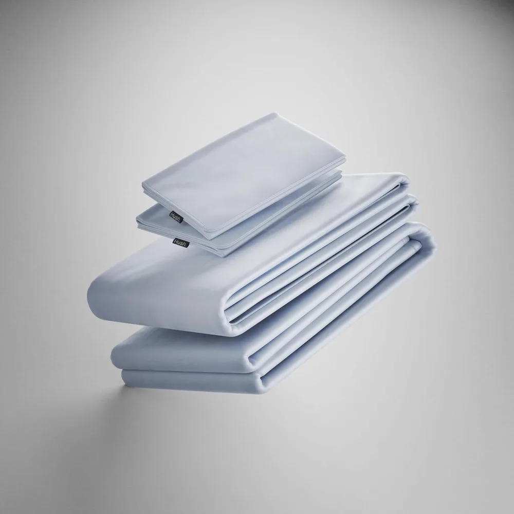 Iced Sheet and Pillowcase Set (Light Blue, King)