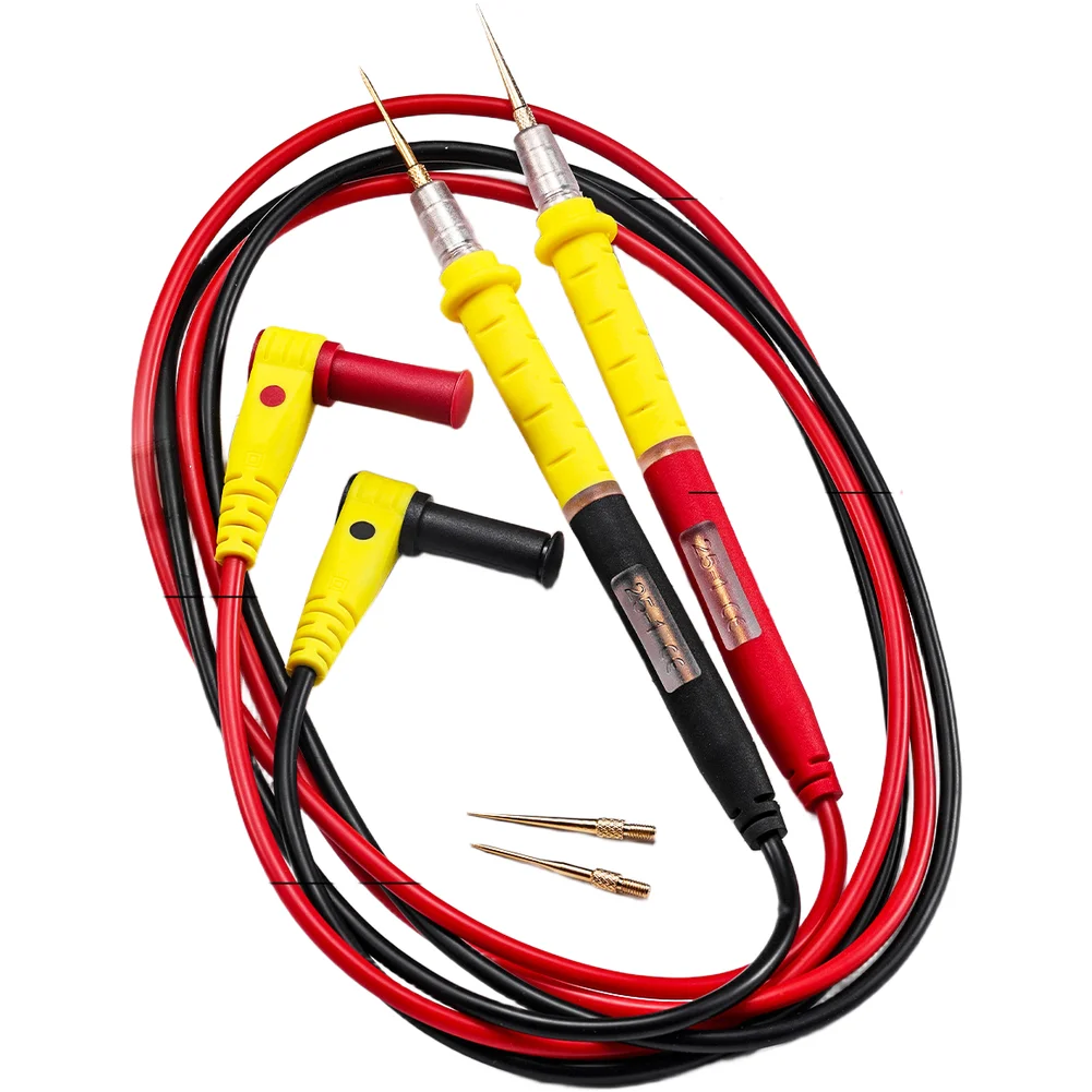 Extra Pointed Multimeter Test Probes Gold Plated Silicone Cable For Electrical Measurement Testing Leads Red Black
