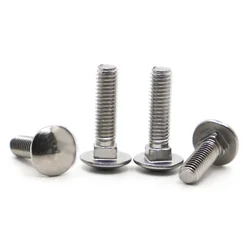 1-10pcs M4 M5 M6 M8 M10 M12 A2-70 304 Stainless Steel Truss Round Head Square Neck Carriage Screw Coach Bolt GB12 DIN603