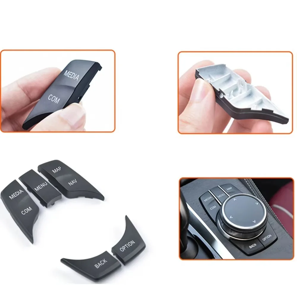 Cubierta  botn multimedia I-Drive para consola BMW G30 G31 G38 G32 G11 G12 X3 X4 F90 F97 F98 PC+ABS resistente al sgaste
