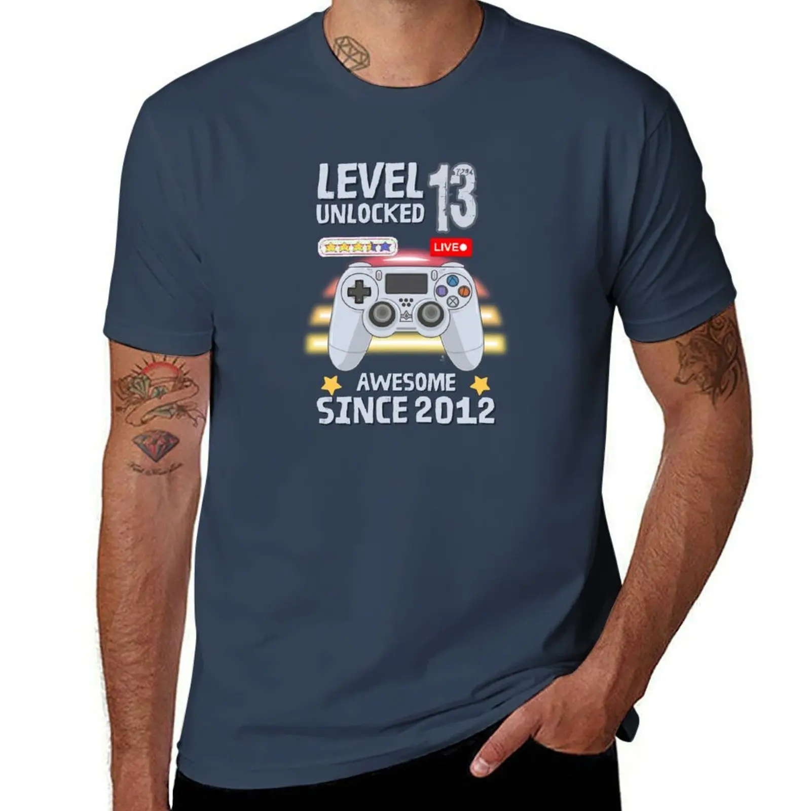 

13th Birthday T-shirt 13yr 13 Year Old Birthday Level 13 Unlocked Awesome Since 2012 13th Birthday Gaming T-shirt T-Shirt