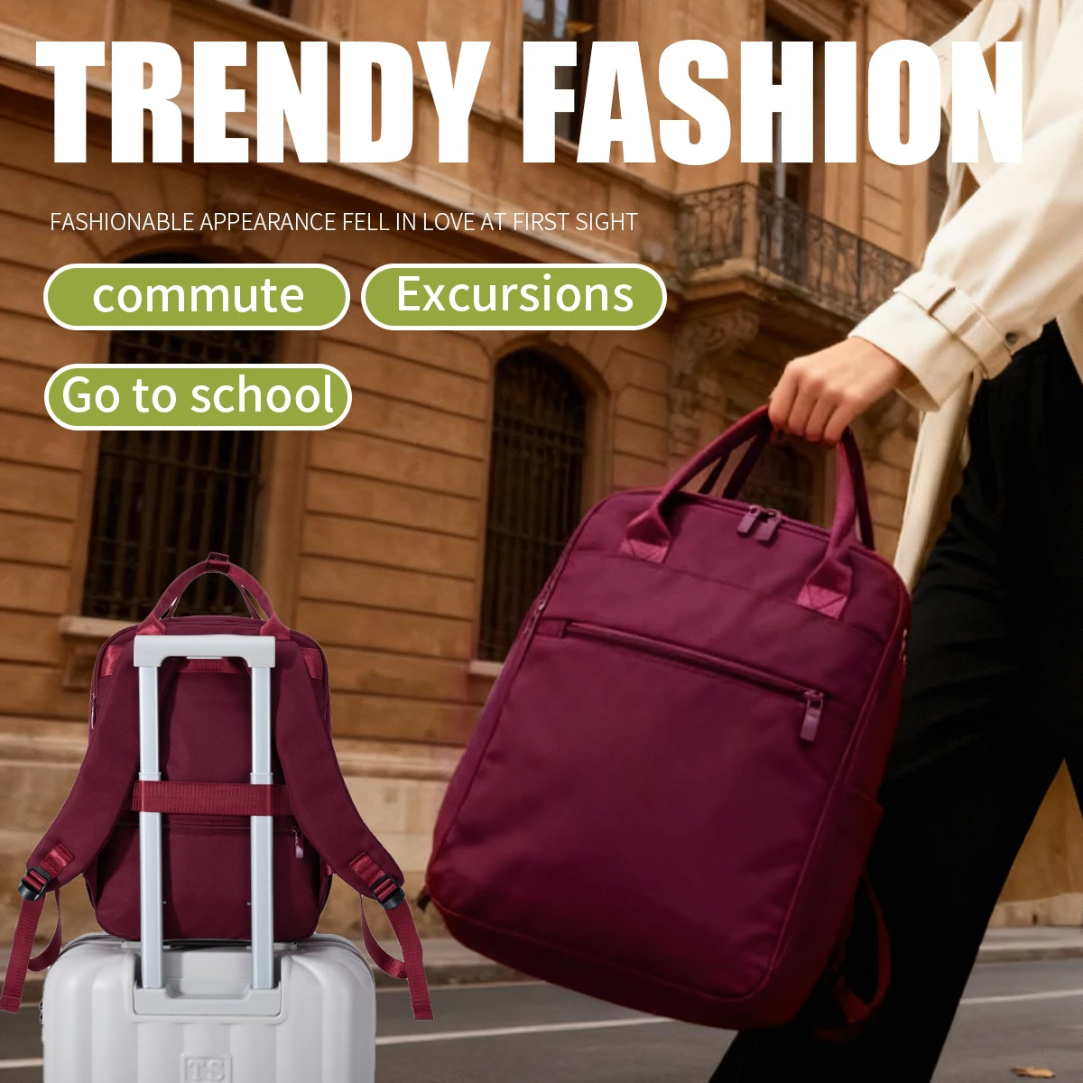 

Cross-Border Carry-On Bag for Women, No Checked Baggage Required, Lightweight Backpack for Work and Commuting, Durable, Waterproof, Business Laptop Bag, Backpack for Men, School Bag