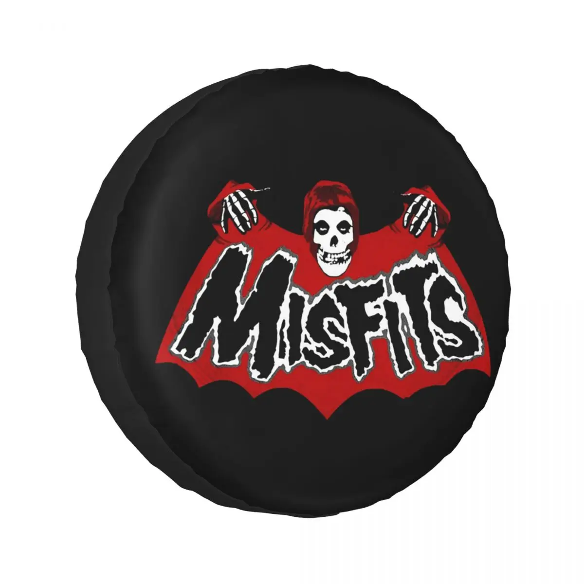 

Custom Bat Skull Misfits Skull Mesh Spare Tire Cover for Car Mitsubishi 4x4 Wheel Protector Covers 14" 15" 16" 17" Inch