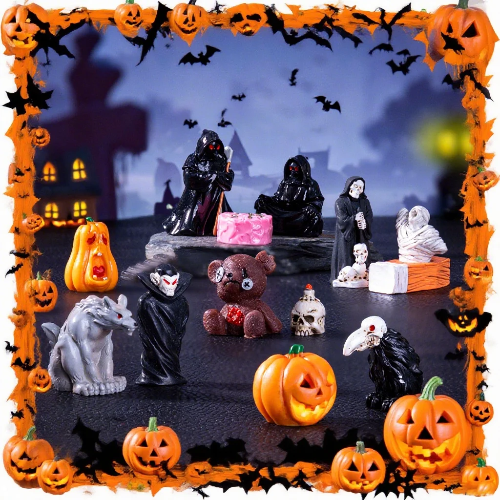 

Halloween Vampire Grim Figures DIY Mini Hanging Micro Landscape Decor Home Decoration Desk Accessories Miniature Ornament New