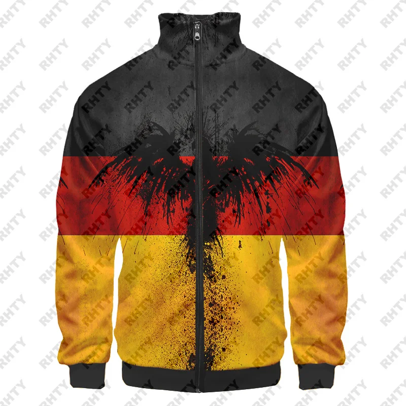 Germany 190\'s Retro Futebol Jasje Trainingspak Heren Zwart Deutschland Wapen Varsity Jasje Custom Unisex Fans Team Uniform