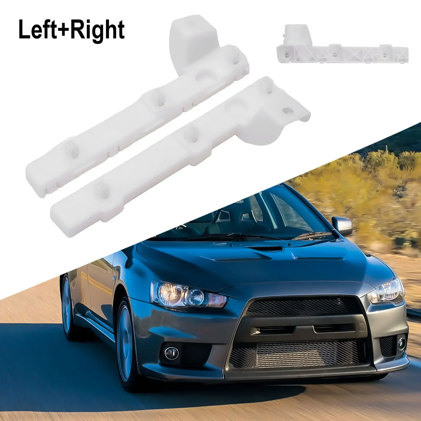 

2PCS Car Front Bumper Bracket For Lancer Except For Evo 2008-2017 6400F-550 6400F 550 6400A403 6400A404 White