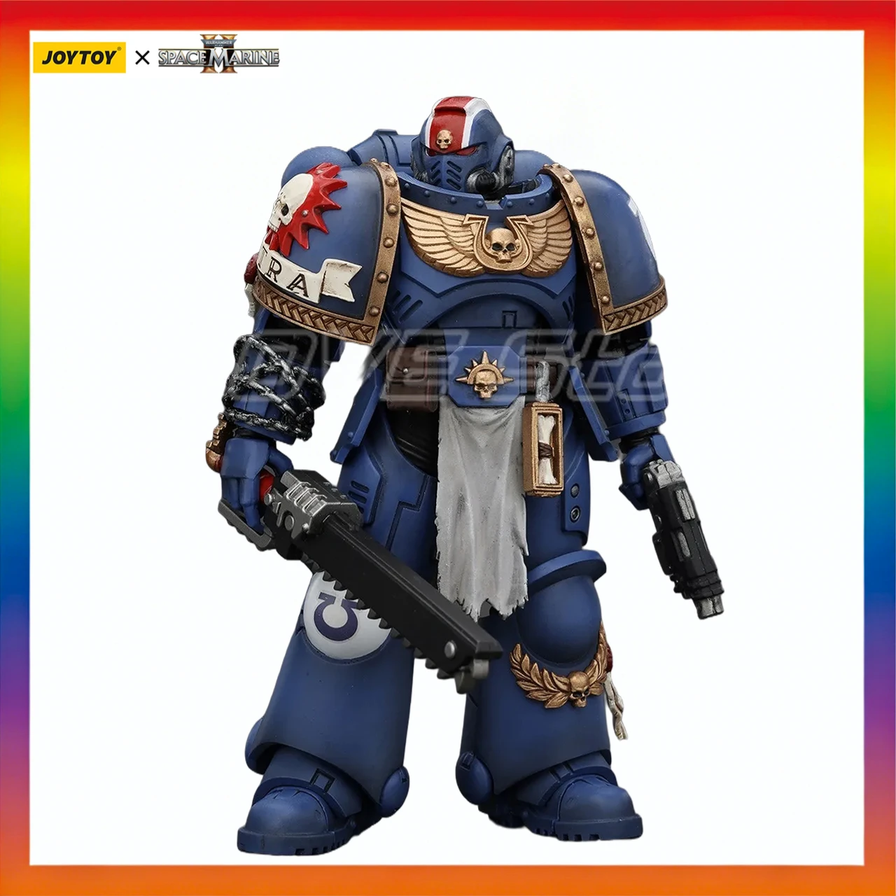 

In Stock Original JOYTOY Warhammer 40K UltramarinesLieutenant Titus 1/18 Action Figure Toys Model Gift