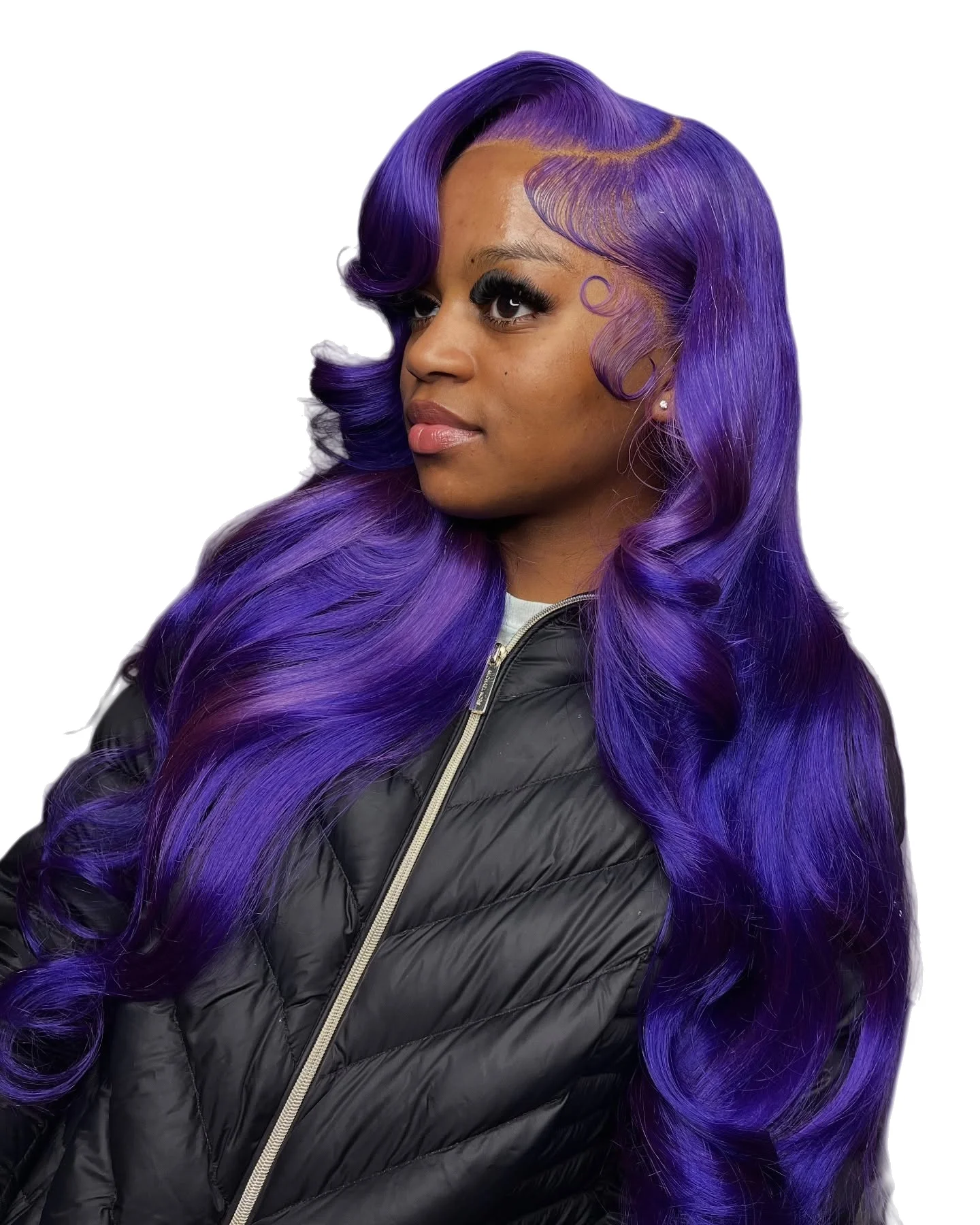 

ParksonHair Body Wave Dark Purple 13X6 Transparent Lace Front Human Hair Wig Pre-Plucking 250% 13X4 Lace Frontal Wigs For Women