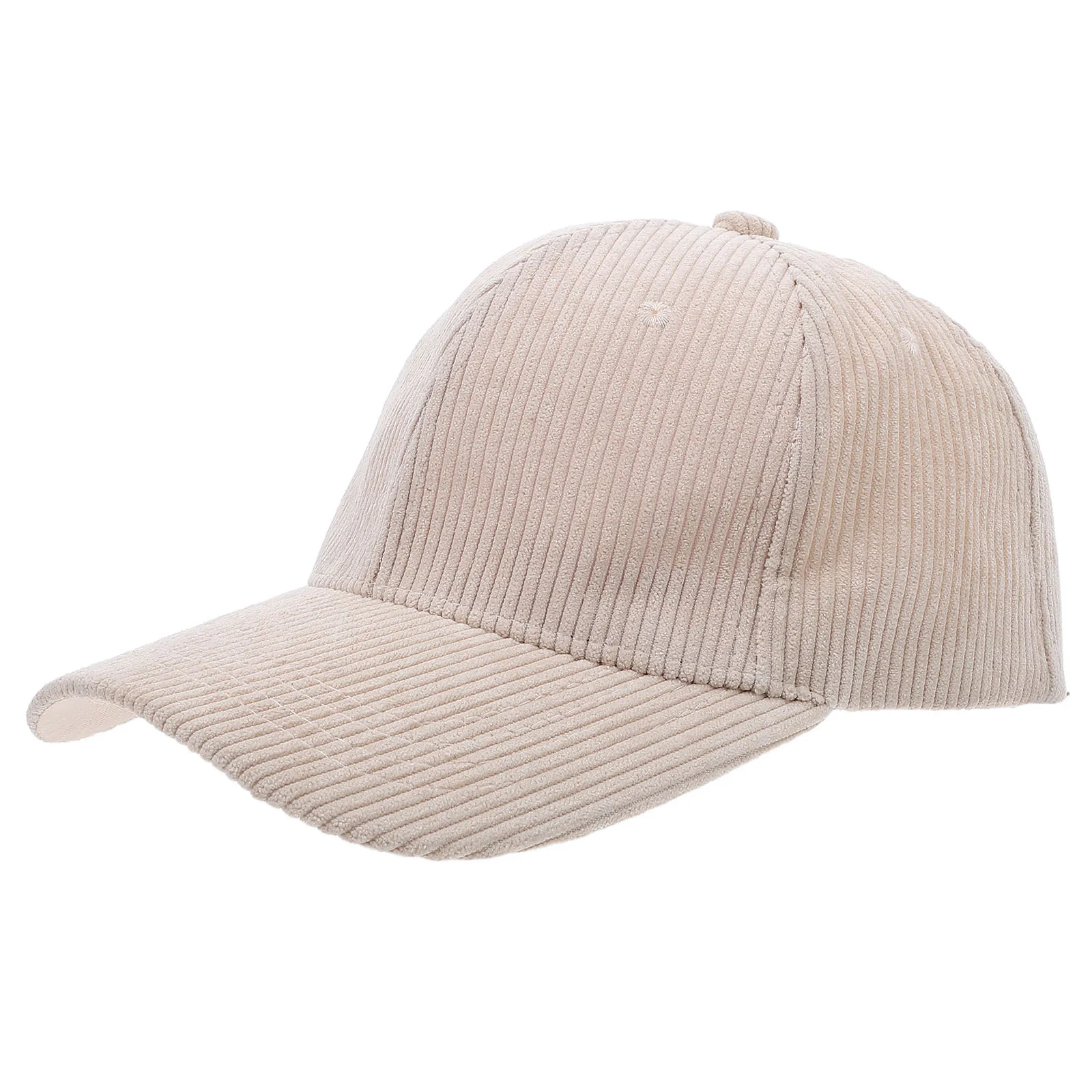 

1pc Corduroy Baseball Cap Adjustable Outdoor Hat For Uv Protection Breathable Mini Holes Unisex Sun Block Hat