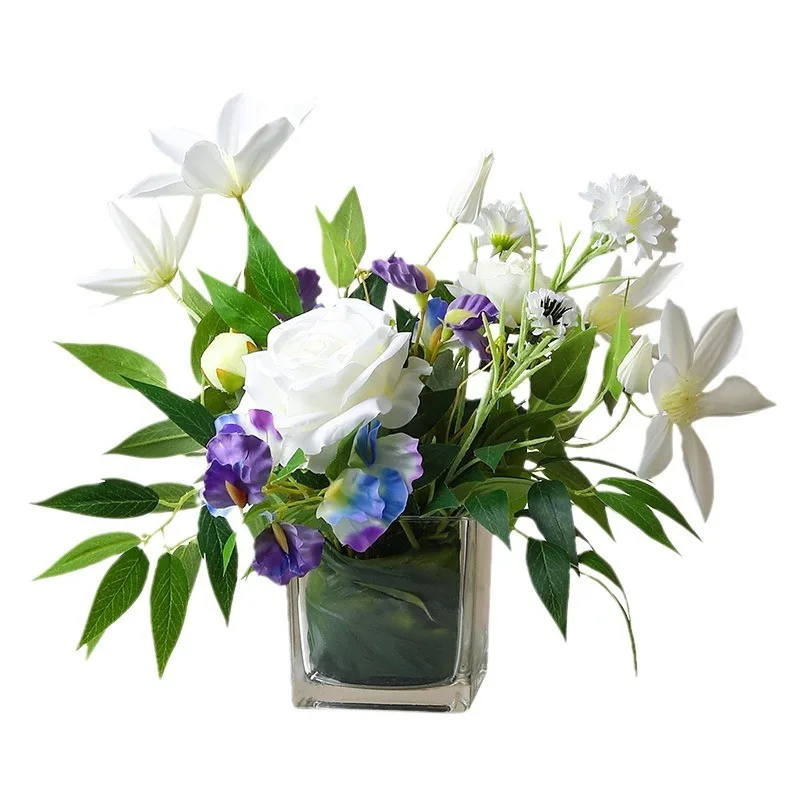 Meja makan ruang tamu lily simulasi kelas atas simulasi buket lily dekorasi hotel bunga simulasi cinta lily