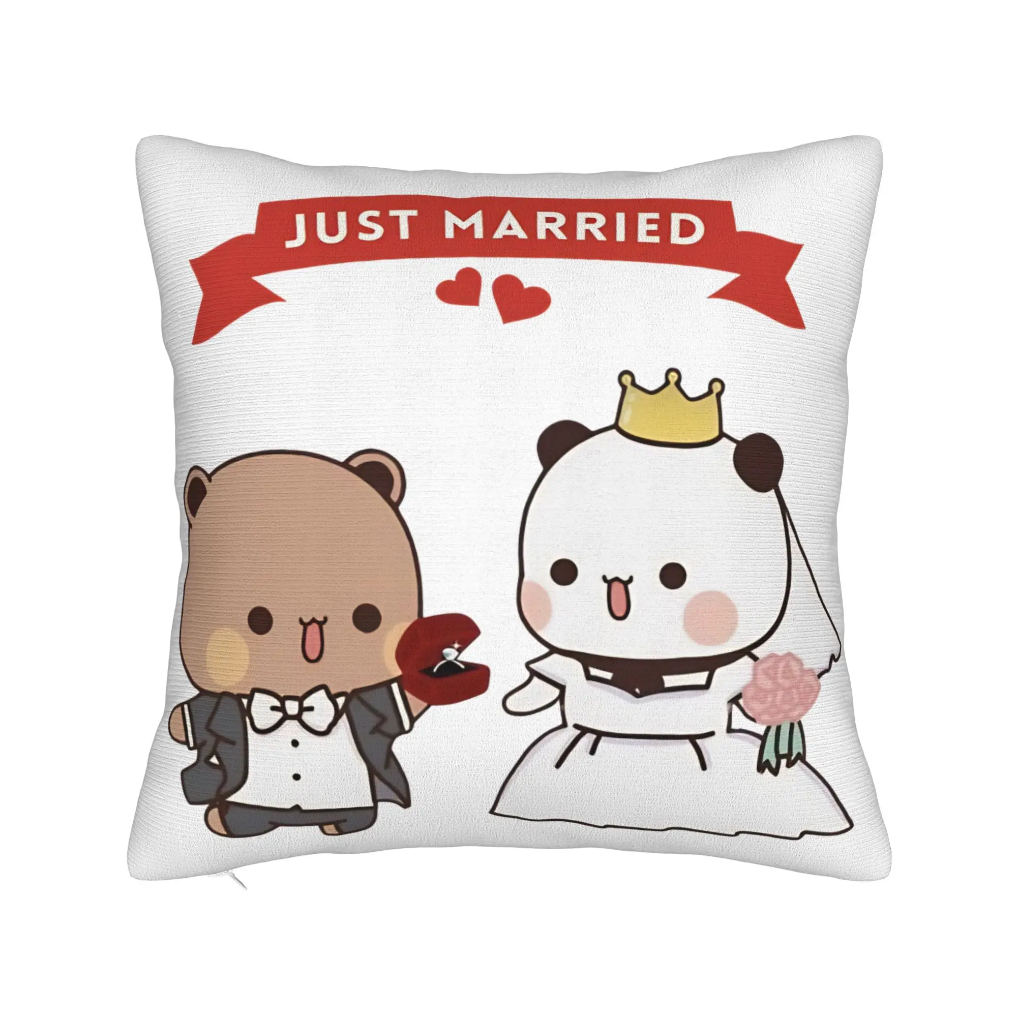 Bubu Dudu Married Pillow Case  Comfy Pillow Cover Novelty Cushion Cover For Office Car Home Decor
