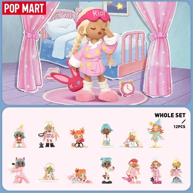 

POP MART Lil Peach Riot SLEEPOVER Series Trendy Blind Box Mystery Box Kawaii Ornaments Figurines Home Decor Desktop Model Dolls