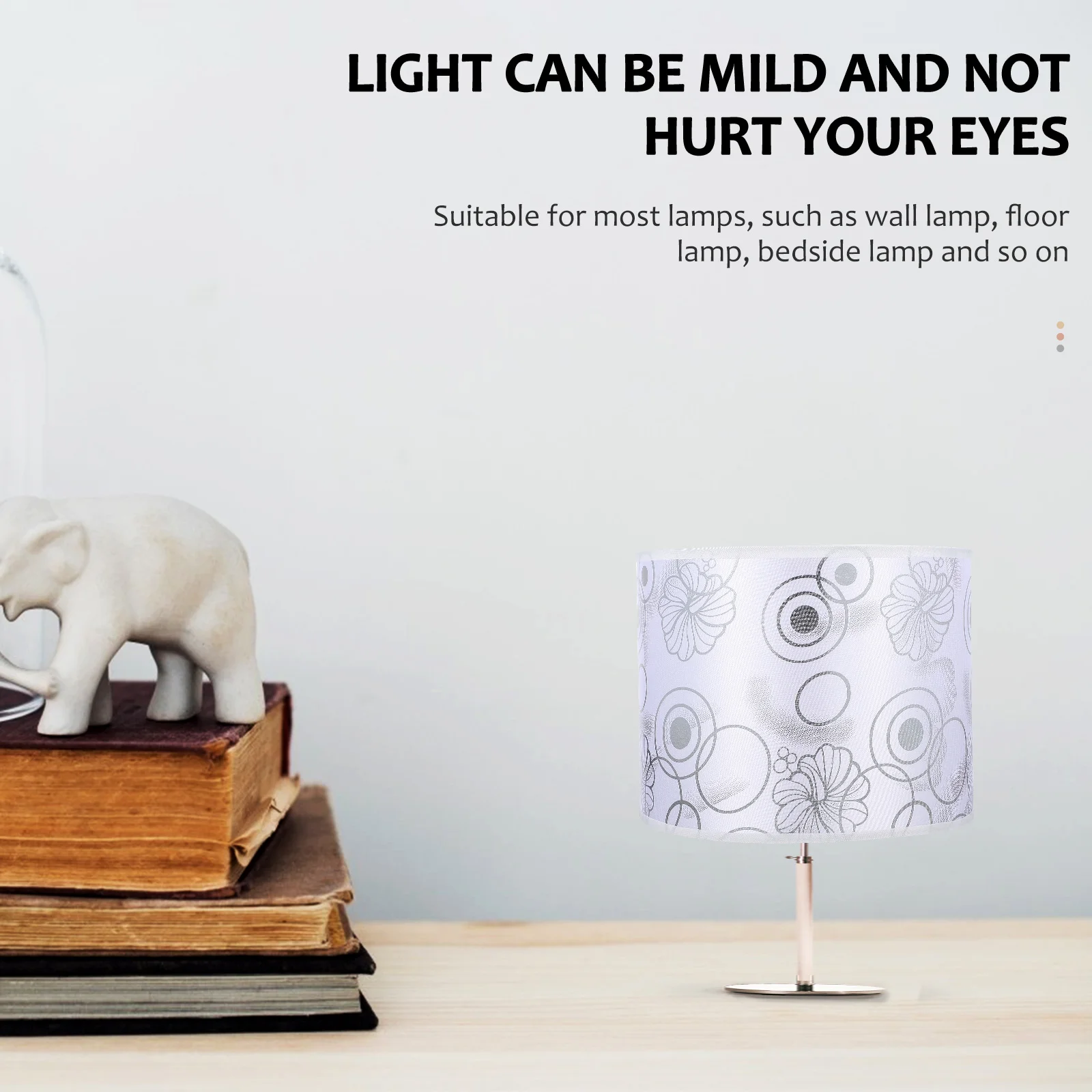 شكل دائري من القماش عاكس الضوء مادة PVC حديدية أسلوب بسيط مناسب لغرفة النوم وغرفة المعيشة غطاء خفيف مزخرف لحماية العين #1