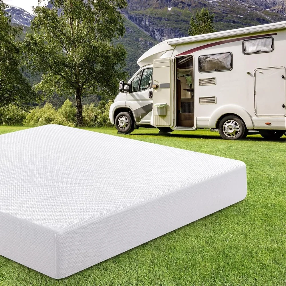 

Short Queen RV Mattress 10 Inch Memory Foam Mattress with Tencel Cover