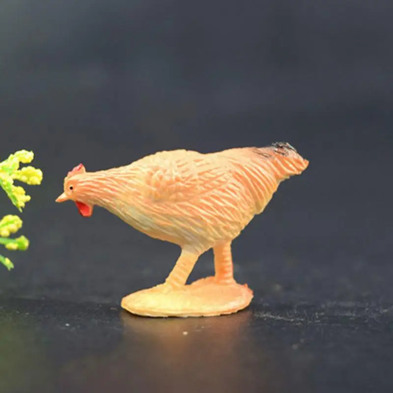 Simulation Farm Poultry Animal Pig Dog Sheep Cow Horse Cattle Goose Duck Hen Model 12pc/set