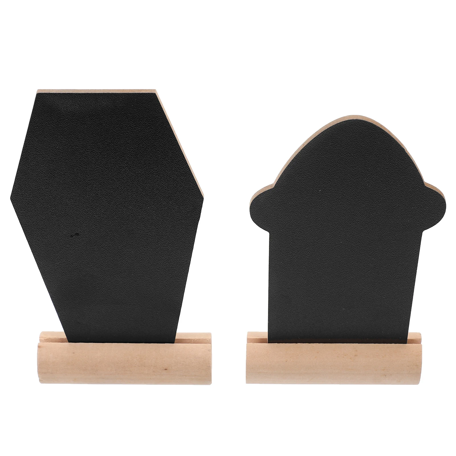 2pcs Mini Chalkboards Decorative Blackboards Multifunctional Message Price Boards For Restaurant Menu Writing Drawing Display