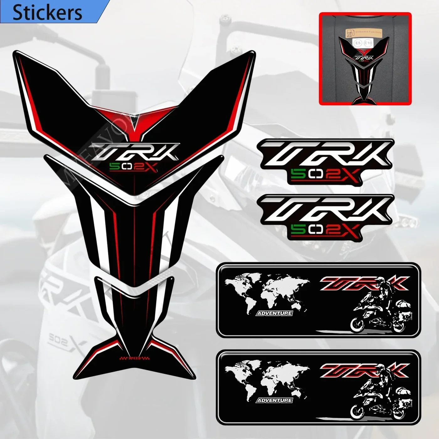 

For Benelli TRK502X TRK 502X Motorcycle Protector Tank Pad Stickers Decal Trunk Luggage Cases Helmet Fuel Oil Kit Knee TankPad