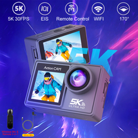 5K 4K60FPS Action Camera Dual IPS Touch LCD EIS 170° DVR Action Cam 30M Waterproof 5X Zoom Sport Camera With Remote Control