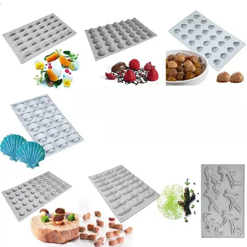 Chestnut Raspberry Peanut Mushroom Orange Mousse Silicone Mould French Food Molecular Cuisine Decoration Baking Mould