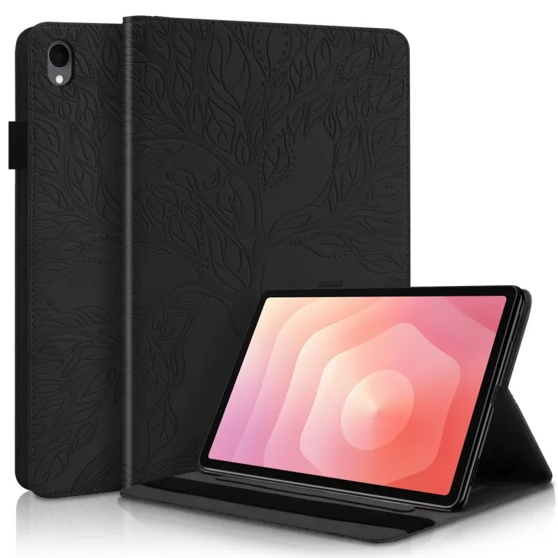 Funda For Samsung Galaxy Tab S12 Plus Case Tree Embossed Wallet Stand Coque For Galaxy Tab S12+ Case 12.6 inch SM-X840 X846B