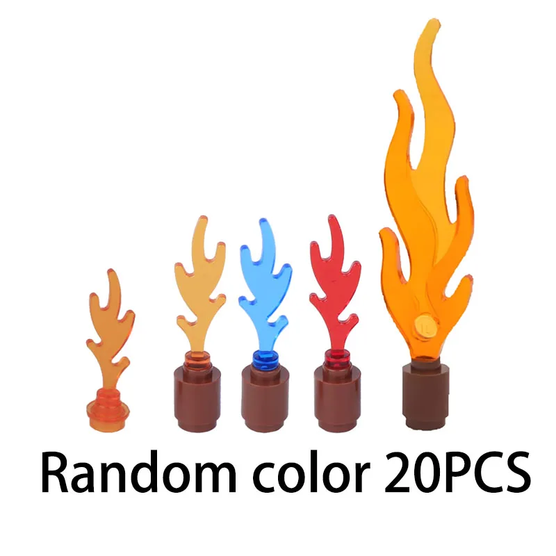 MOC ビルディングブロック液体血プールミルクアイスキューブ雪片炎キャンドル火キャンプファイヤーアクセサリー DIY おもちゃモデルレンガ A041