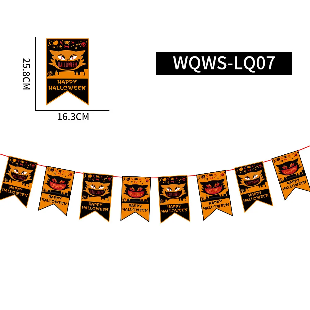 Unique Pennant Banner Eye-catching Halloween Banner High Quality Multi-purpose Pumpkin Letter Bunting Festive Decorative Pennant