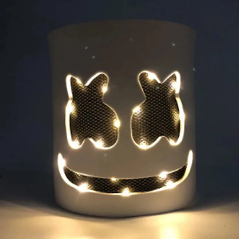 DJ Marshmello Luminous Head Cover, LED Light Up Accessory