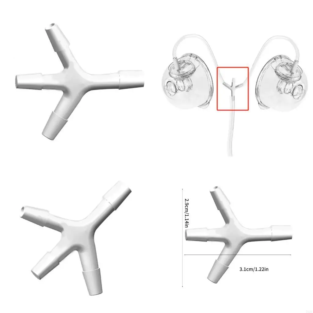 

76HF 3-Way Connector Breastpump Essential Adapter Assembly Part for Most Breast Pumps