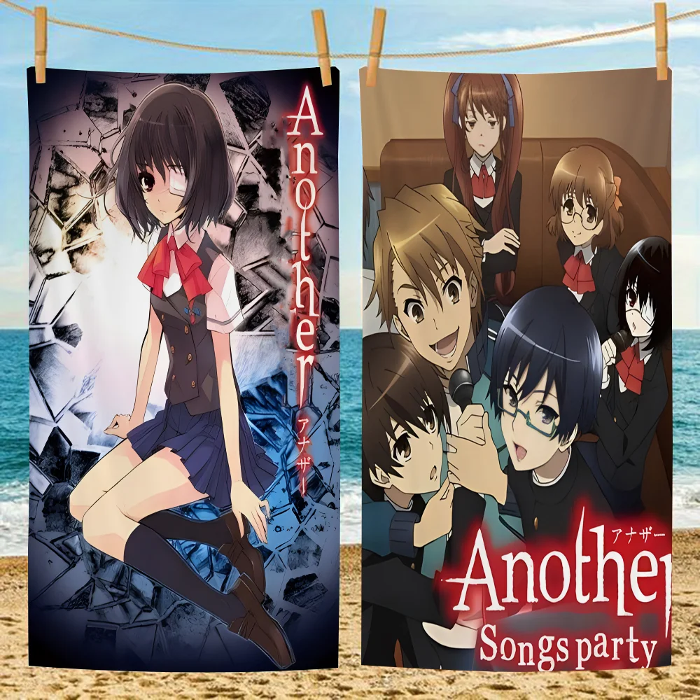 

Japanese Horror Anime Another Classic Movie Big Microfiber Beach Towels Quick Dry Towel Sand Beach Towels Pool Towel