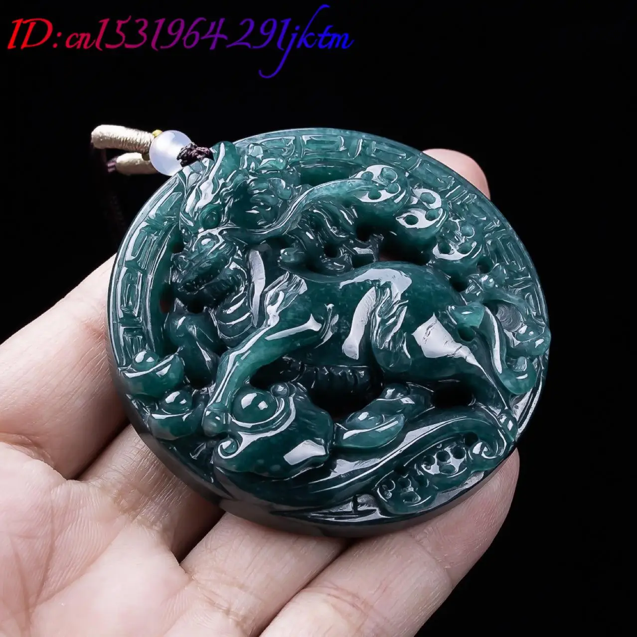 Burmese Jadeite Dragon Pendant Gemstone Real Jade Gifts for Women Necklace Charm Vintage Fashion Accessories Luxury view 5
