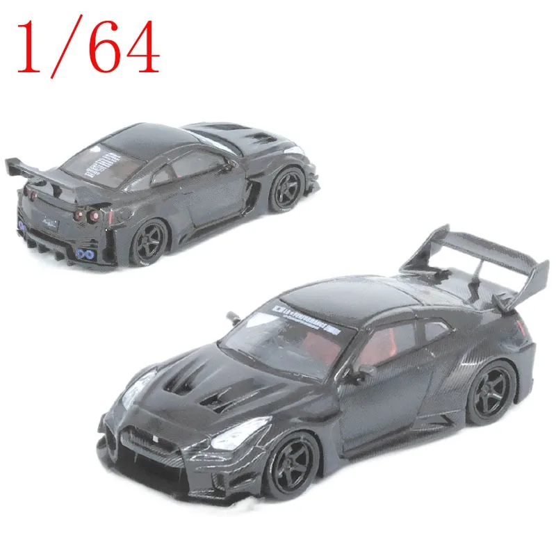 

INNO Diecast 1/64 Scale LB-Widebody Nissan R35 GT-R Black Dry Carbon Alloy Car Model Toys for Boys Gift