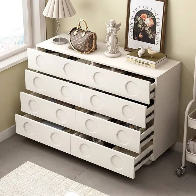 Black eight-bucket cabinet, bedroom, bedside storage, locker, chest cabinet, living room, entrance cabinet, TV, sofa side cabine