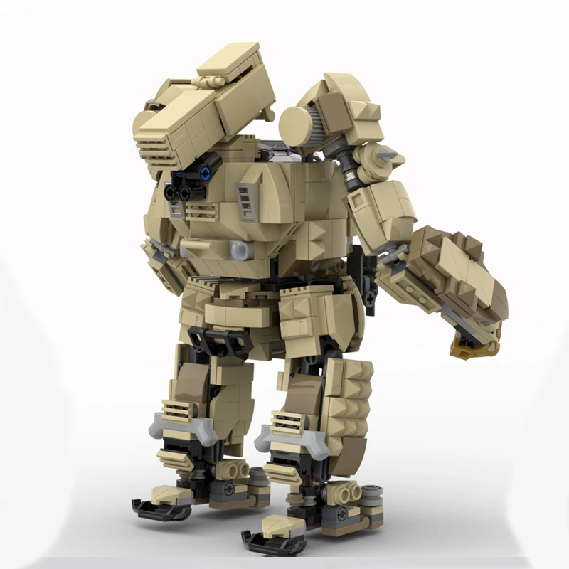 645 PCS MOC AMP vestito-Desert Camouflage Robot Modello Modulare FAI DA TE Blocchi di Costruzione Per Bambini Assemblaggio Display Giocattoli Festival Regalo A Sorpresa