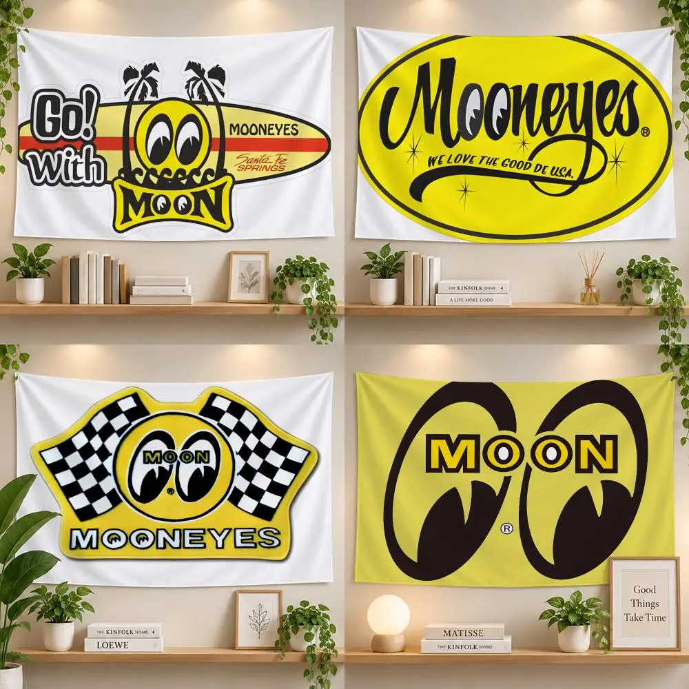 Auto MOONEYES Hot Rod Retro Garage Flags Personalized Banner Flag Room Dorm Camping Picnic Garage Bar Outdoor Wall Decor