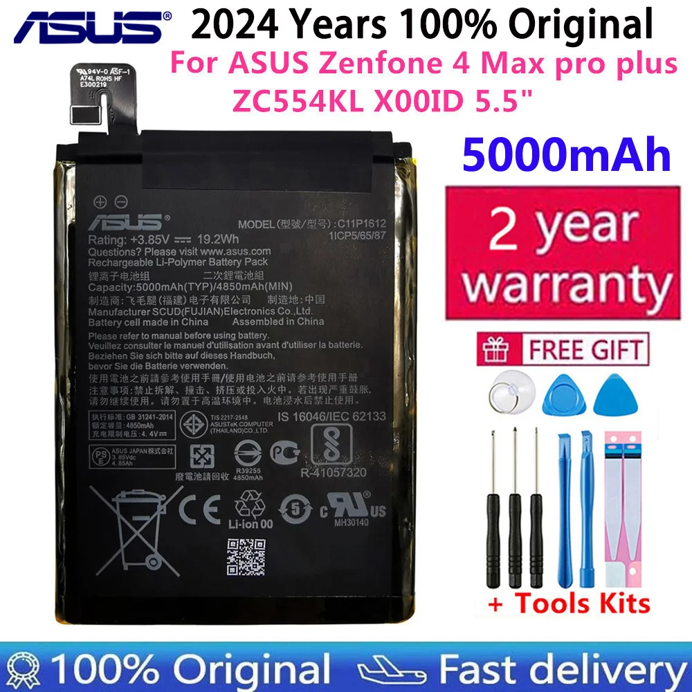 ASUS C11P1612 Original Battery For ASUS Zenfone 4 Max pro plus ZC554KL X00ID 5.5\