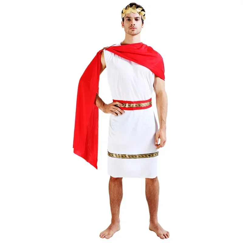 Halloween Man Woman Greece Roman Grecian Goddess Cosplay Costume Fancy Dress Outfit Party Halloween Christmas