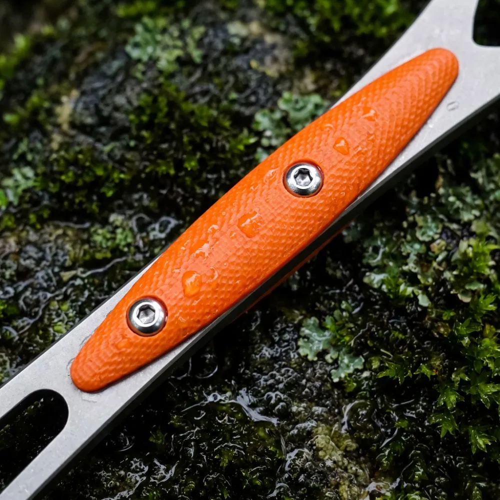 Compact Sheathed Fixed Straight Knife User-friendly Ergonomic Handle 8Cr13MoV Blade G10 Handle Portable Camping Fishing Tool