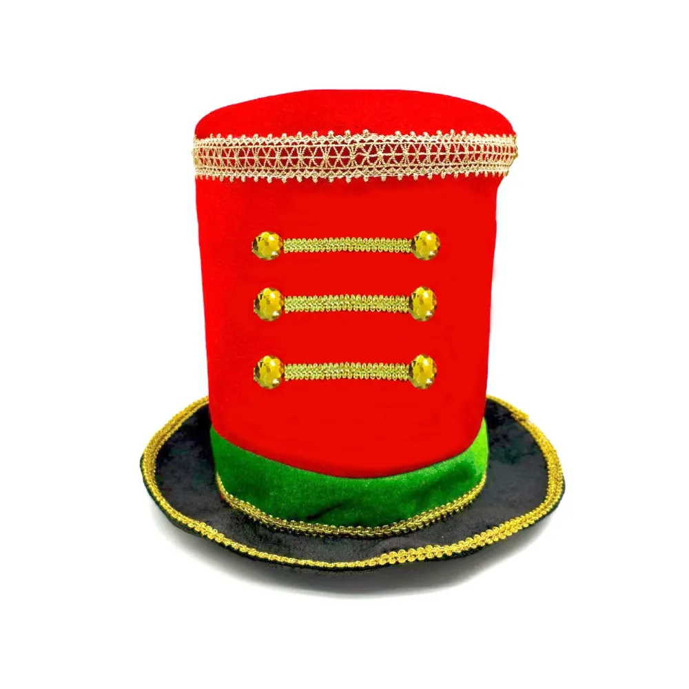 Plastic Christmas Welcome Hat Checkered Cosplay Glitter Sequin Christmas Hat Ornaments Comfortable Christmas Party Cap