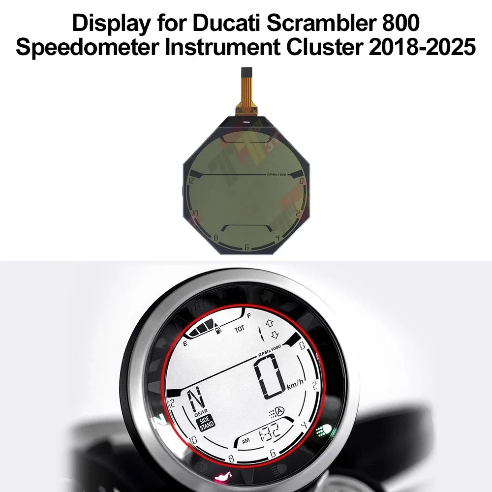 Speedometer LCD Display for Ducati Scrambler 800 Instrument Cluster 2018-2025