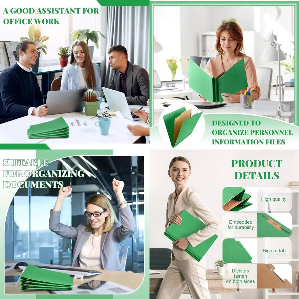 

Green Letter Size Expanding File Organizers with Fasteners for Teachers, Clergy, Office, Church, Christmas Donations
