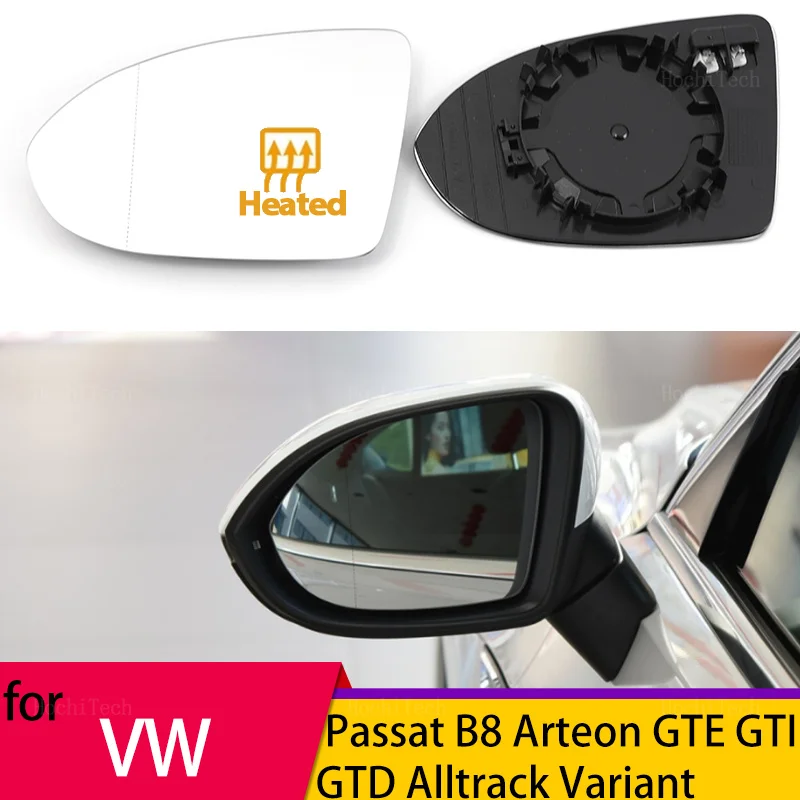 

Door Wing Rearview Mirror Glass Side Mirror Lens Heated Glass For Volkswagen VW Passat B8 Arteon GTE Alltrack Variant 2015-23